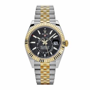 Rolex Sky-Dweller 336933 Stainless Steel Yellow Gold Jubilee Black Dial