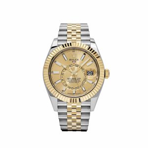 Rolex Sky-Dweller 336933 Stainless Steel Yellow Gold Jubilee Champagne Dial